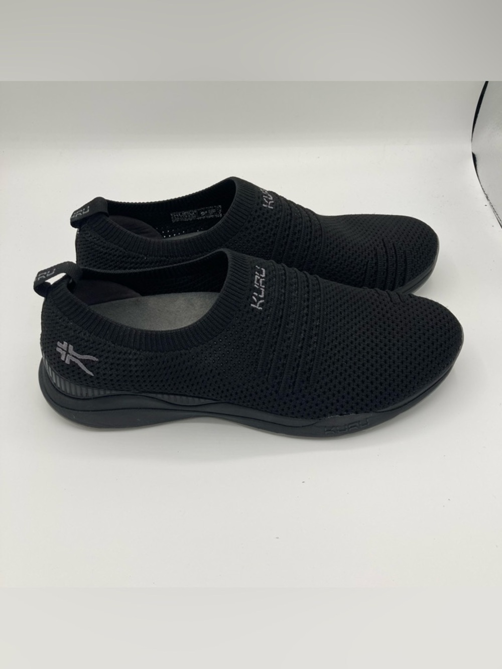 Kuru 20610695 Stride Black Knit Slip-On Stretch Sneaker Shoes Women's US 9.5
